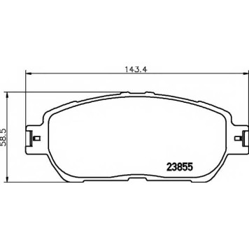 Колодки тормозные дисковые для LEXUS ES / TOYOTA ALPHARD, AVALON, CAMRY, PREVIA, SIENNA, WINDOM <b>TEXTAR 2385501 / 23855</b>