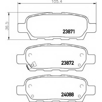 Колодки тормозные дисковые для INFINITI EX, FX, G, M35, M45 / NISSAN 350 Z, ALTIMA, CUBE, ELGRAND, MAXIMA, MURANO, QASHQAI, QUEST, ROGUE, SENTRA, SERENA, TEANA, TIIDA, X-TRAIL / RENAULT KOLEOS / SUZUKI LANDY <b>TEXTAR 2387101 / 23871</b>