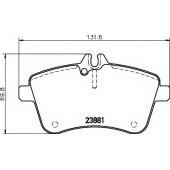 Колодки тормозные дисковые для MERCEDES A(W169), B(W245) <b>TEXTAR 2388101 / 23881</b>