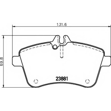 Колодки тормозные дисковые для MERCEDES A(W169), B(W245) <b>TEXTAR 2388101 / 23881</b>