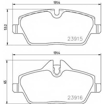 Колодки тормозные дисковые для BMW i3(I01) <b>TEXTAR 2391508 / 23915</b>