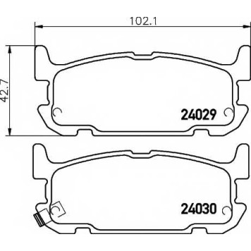 Колодки тормозные дисковые для MAZDA MX-5(NB) <b>TEXTAR 2402901 / 24029</b>