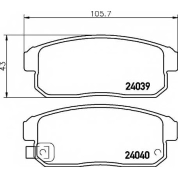 Колодки тормозные дисковые для MAZDA RX 8(SE17) <b>TEXTAR 2403901 / 24039</b>