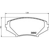 Колодки тормозные дисковые для MAZDA RX 8(SE17) <b>TEXTAR 2404201 / 24042</b>