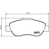 Колодки тормозные дисковые для FIAT PANDA(169) <b>TEXTAR 2407201 / 24072</b>