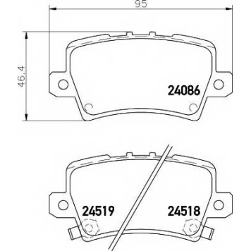 Колодки тормозные дисковые для HONDA CIVIC(FK,FN) <b>TEXTAR 2408601 / 24086</b>