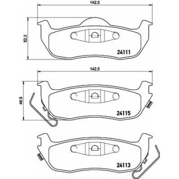 Колодки тормозные дисковые для INFINITI QX56 / NISSAN ARMADA, NAVARA(D40), TITAN <b>TEXTAR 2411102 / 24111</b>