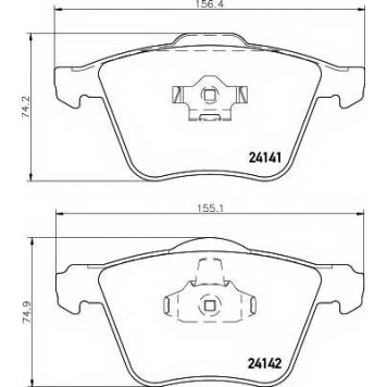 Колодки тормозные дисковые для VOLVO XC90 <b>TEXTAR 2414101 / 24141</b>