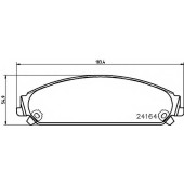 Колодки тормозные дисковые для CHRYSLER 300(LX) / LANCIA THEMA(LX) <b>TEXTAR 2416401 / 24164</b>
