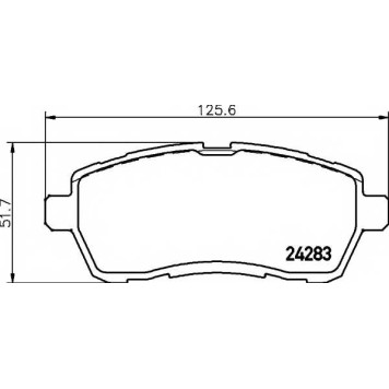 Колодки тормозные дисковые для FORD FIESTA <b>TEXTAR 2428302 / 24283</b>