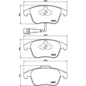 Колодки тормозные дисковые для AUDI Q3(8U) / VW PASSAT(A32), TIGUAN(5N#) <b>TEXTAR 2433401 / 24334</b>