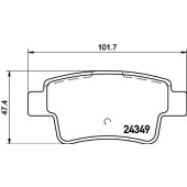 Колодки тормозные дисковые для FIAT PUNTO(199) <b>TEXTAR 2434901 / 24349</b>