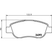 Колодки тормозные дисковые для FIAT PALIO(178BX,178DX) <b>TEXTAR 2439301 / 24393</b>