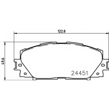 Колодки тормозные дисковые для LEXUS CT(ZWA1#) / TOYOTA PRIUS PLUS(ZVW4#), PRIUS(NHP10#,ZVW3#,ZVW5#) <b>TEXTAR 2445101 / 24451</b>