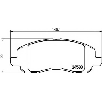 Колодки тормозные дисковые для CHRYSLER 200, SEBRING(JS) / JEEP COMPASS(MK49), PATRIOT(MK74) / MITSUBISHI ECLIPSE(DK#A) <b>TEXTAR 2458301 / 24583</b>