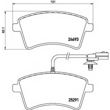 Колодки тормозные дисковые для RENAULT KANGOO Express(FW0/1#), KANGOO(KW0/1#) <b>TEXTAR 2469306 / 24693</b>
