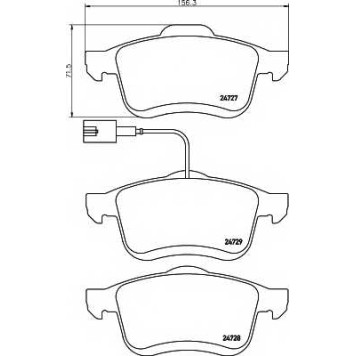 Колодки тормозные дисковые для CHRYSLER DELTA / FIAT DOBLO(152,223,263,263#) / LANCIA DELTA(844) / OPEL COMBO(X12) <b>TEXTAR 2472701 / 24727</b>