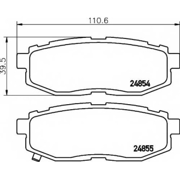 Колодки тормозные дисковые для SUBARU BRZ, IMPREZA(G3,GH,GR), LEGACY(BM,BR), OUTBACK(BM,BR), TRIBECA(B9) / TOYOTA GT 86(ZN6#) <b>TEXTAR 2485401 / 24854</b>