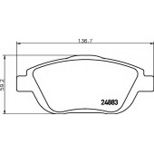 Колодки тормозные дисковые для CITROEN C3(FC#), DS3 / PEUGEOT 2008 <b>TEXTAR 2488301 / 24883</b>