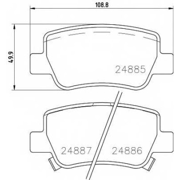 Колодки тормозные дисковые для TOYOTA AVENSIS(ADT27,ZRT27) <b>TEXTAR 2488501 / 24885</b>