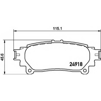 Колодки тормозные дисковые для LEXUS RX / TOYOTA KLUGER, MIRAI, SIENNA, SIENTA <b>TEXTAR 2491801 / 24918</b>