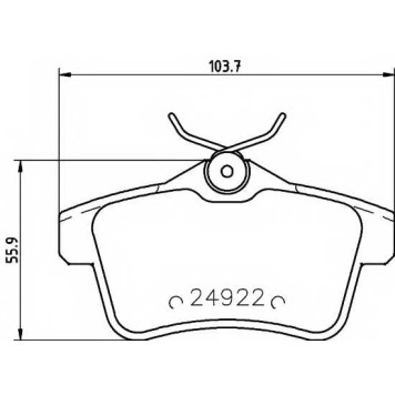 Колодки тормозные дисковые для CITROEN C4(B7), DS4, DS5 / PEUGEOT 3008, 308, 5008, 508, RCZ <b>TEXTAR 2492201 / 24922</b>