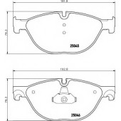 Колодки тормозные дисковые для BMW 5(F07,F10,F11,F18), 6(F06,F12,F13), 7(F01,F02,F03,F04) <b>TEXTAR 2504501 / 25045</b>