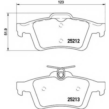 Колодки тормозные дисковые для FORD C-MAX, FIGO, FOCUS, KA +, KUGA, TOURNEO CONNECT, TRANSIT CONNECT / VOLVO C30, C70, S40, V40, V50 <b>TEXTAR 2521201 / 25212</b>