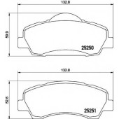 Колодки тормозные дисковые для CITROEN C-ELYSEE, C4 CACTUS / PEUGEOT 301, 308 <b>TEXTAR 2525001 / 25250</b>