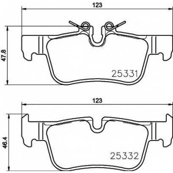 Колодки тормозные дисковые для BMW 2(F45,F46), i3(I01), X1(F48) <b>TEXTAR 2533101 / 25331</b>