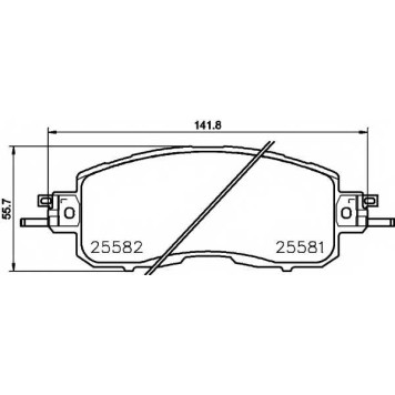 Колодки тормозные дисковые для NISSAN ALTIMA(L33) <b>TEXTAR 2558101 / 25581</b>