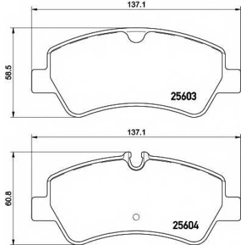 Колодки тормозные дисковые для FORD TOURNEO CUSTOM, TRANSIT CUSTOM, TRANSIT <b>TEXTAR 2560301 / 25603</b>