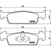 Колодки тормозные дисковые для RENAULT LOGAN, SANDERO/STEPWAY <b>TEXTAR 2573801 / 25738</b>