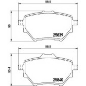 Колодки тормозные дисковые для CITROEN C4 / PEUGEOT 308 <b>TEXTAR 2583901 / 25839</b>