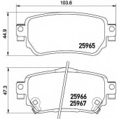 Колодки тормозные дисковые для NISSAN QASHQAI(J11,J11#), X-TRAIL(T32#) / RENAULT KADJAR <b>TEXTAR 2596501 / 25965</b>