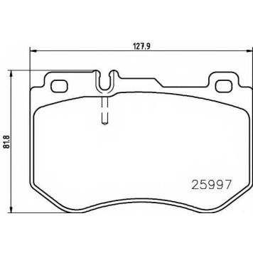 Колодки тормозные дисковые для MERCEDES C(C205,S205,W205) <b>TEXTAR 2599701 / 25997</b>