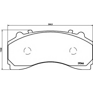 Колодки тормозные дисковые для MERCEDES ACTROS MP4, ANTOS, AROCS, ECONIC <b>TEXTAR 2924401 / 29244</b>