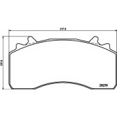 Колодки тормозные дисковые для MAN TGS, TGX <b>TEXTAR 2927901 / 29279</b>