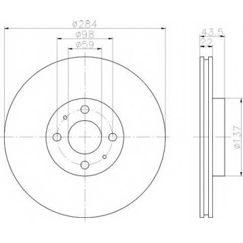 Тормозной диск TEXTAR 98200 0535 / 92053503