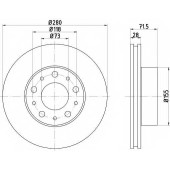 Тормозной диск TEXTAR 98200 2750 0 1 / 92275003