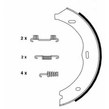 Комплект колодок стояночной тормозной системы TEXTAR 98101 0619 / 91061900