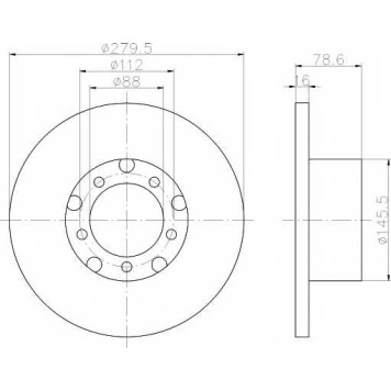 Тормозной диск TEXTAR 98200 0124 / 93012400