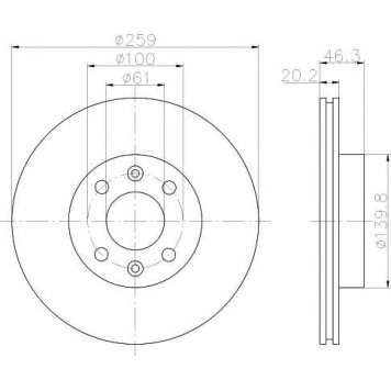 Тормозной диск TEXTAR 98200 0364 / 92036400