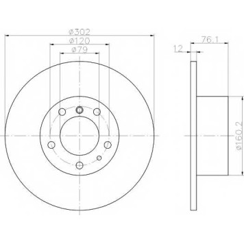 Тормозной диск TEXTAR 98200 0421 / 92042103