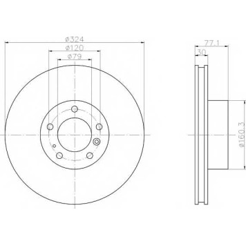 Тормозной диск TEXTAR 98200 0583 / 92058300