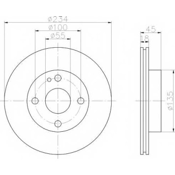 Тормозной диск TEXTAR 98200 0615 / 92061500