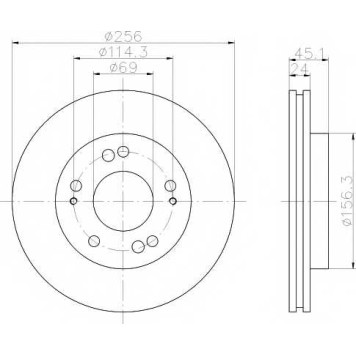 Тормозной диск TEXTAR 98200 0630 / 92063000