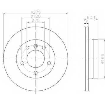 Тормозной диск TEXTAR 98200 0724 / 92072403