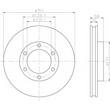 Тормозной диск TEXTAR 98200 0806 / 92080600