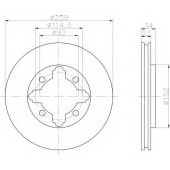 Тормозной диск TEXTAR 98200 0815 / 92081500